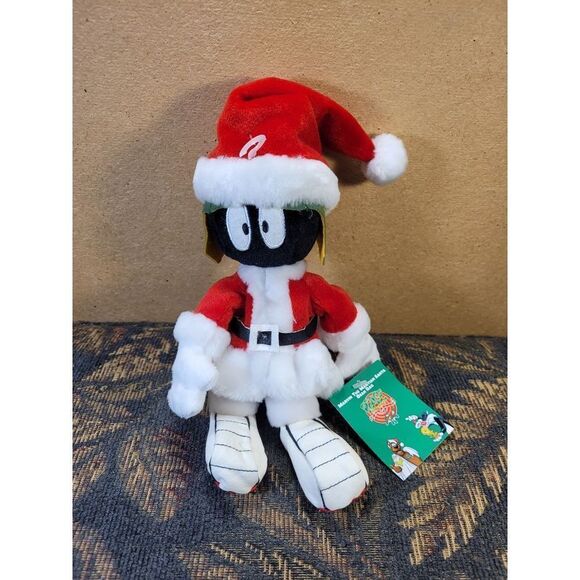 Vintage Limited Edition Warner Brothers Marvin the Martian Christmas Plush- Stil - Picture 1 of 6